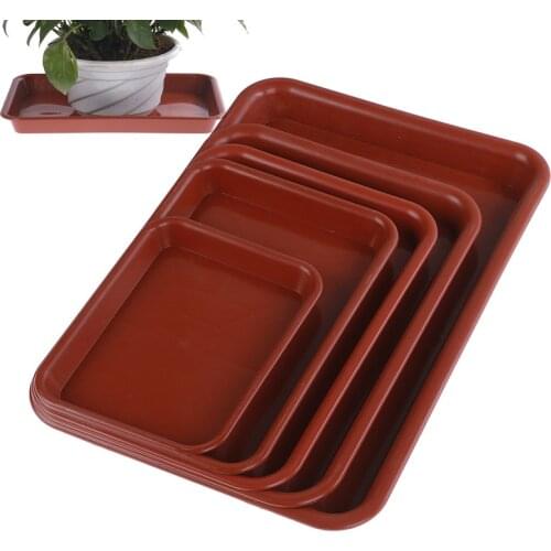 Hot Sale 1pc Sand Balcony Flower Pots Tray For Plastic Rectangle Flower Pots Tray Suitable Plant Saucer
