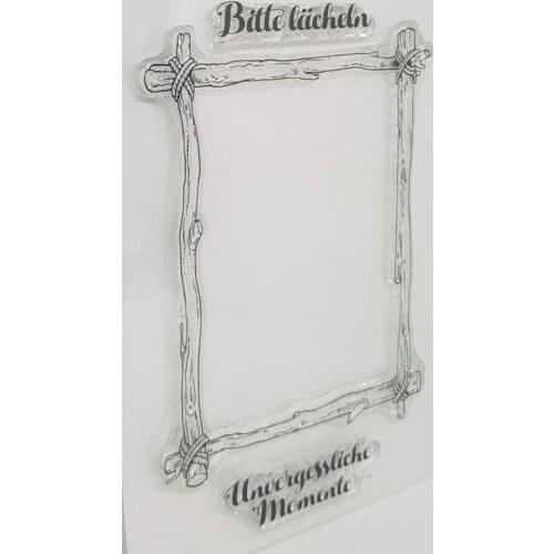 Holzrahmen German Clear Silicone Stamp / seal for DIY Scrapbooking / Album Decorative Clear Stamp Sheets A243