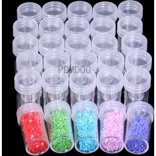 10/30/60/120/240 Bottles Diamond Painting Accessories Container Bottles Diamond Painting Tools Crystal Bead Storage jar