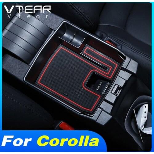 Vtear Armrest Storage Box Interior Center Console Organizer Container Car Inner Accessories Parts For Toyota Corolla Sedan 2021