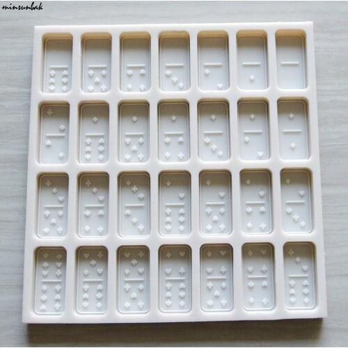 Square, Love Heart, Peach Heart Shape Domino Silicone Mold DIY Epoxy Glue Silicone Resin Crafts