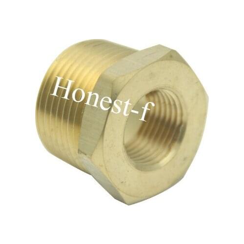 Brass Pipe Hex Bushing Reducer Fittings 1" Male BSPT x 1/2" Female BSPP