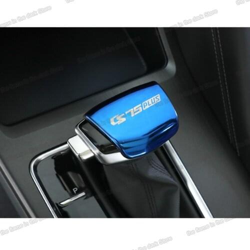 Lsrtw2017 Car Gear Lever Head Trims Chrome Accessories for Changan CS75 PLUS 2020 2021 cs75PLUS shift knob cover cover