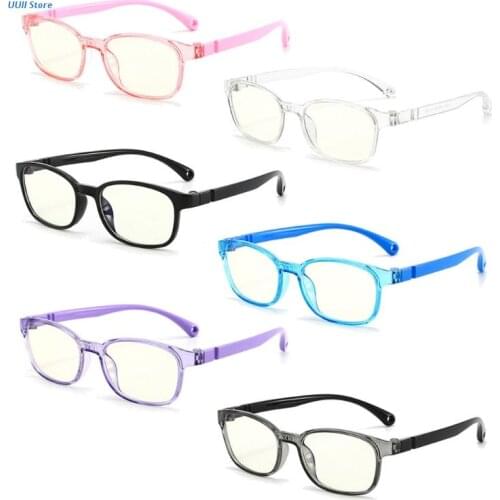 Fashionable Glasses Kids Blue Light Anti Glare Filter Children Eyeglasses Girl Boy Optical Frame Blocking Clear Lenses TR90