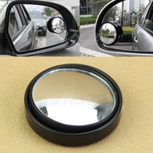 NEW Round Wide Angle Convex Blind Spot Mirror Rear View Messaging Car Vehicle BK T3ED