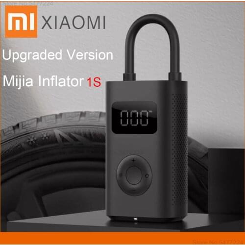 New Xiaomi Mijia Portable Inflator 1S Smart Digital Upgraded VersionTire Pressure Detection Electric Pump for Car Football Bike