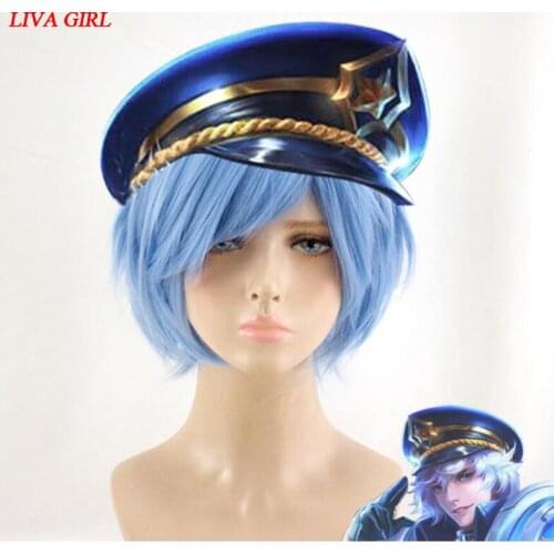 LIVA GIRL zhu ge liang Cosplay Wig Strike of Kings Costume Play Wigs Halloween Costumes Hair free shipping NEW High quality