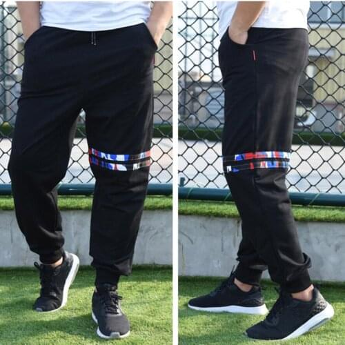 Plus Size spring men sports pants sweatshirt striped Camouflage large size 3XL 7XL 8XL Breathable loose elasticity cotton pants