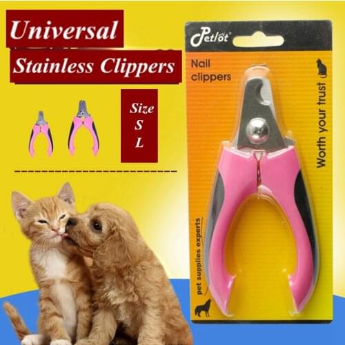Stainless Steel Pink Pet Nail Scissors Senior Puppies Small Animals Dog Breeds Grooming Clippers Goods For Cats Chihuahua Poodle