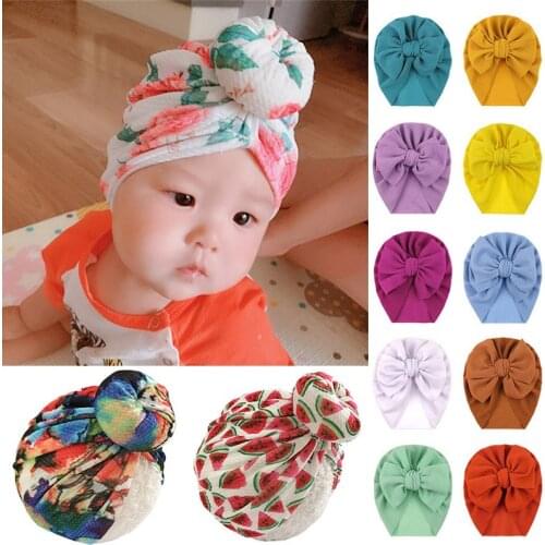 Hat Soft High Quality Headwrap Hot SaleGifts Girl Kid Flower Infant Toddler New Arrival Newborn Baby Cap Beautiful Turban Baby