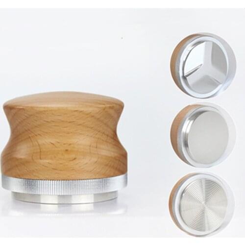 51/53/58/58.35mm Stainless Steel Coffee Tamper Adjustable Height Trefoil Ripple Flat Coffee Distributor Coffee Accessories