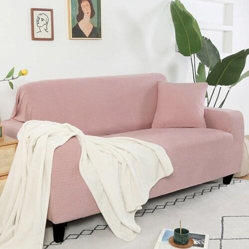 Home Thickened Polar Fleece Sofa Cover for Living Room, Stretch Chaise Longue Cover, L Shape Sectional Couch Need Buy 2 Pcs