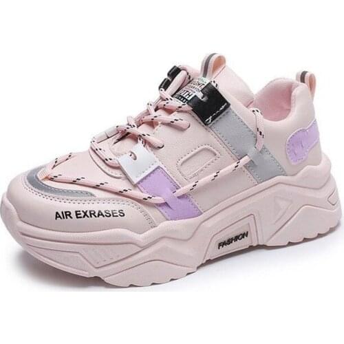 Womens Sports Shoes 2021 New Korean Version Casual Flat Platform Woman Sneakers Shoes for Autumn Winter Casual Running Shoe