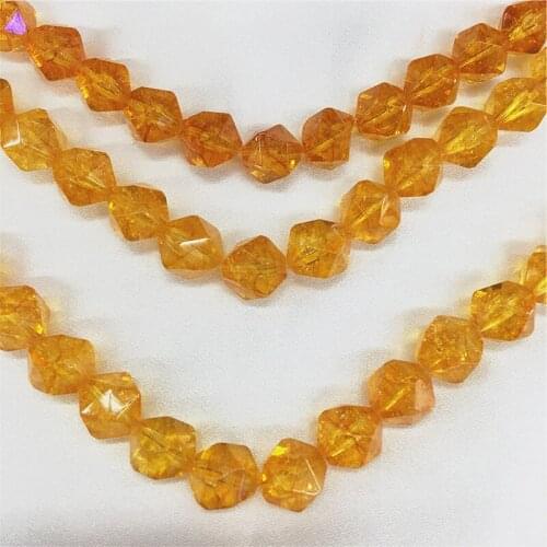 AAA 6-10MM 1Strand/Pack 100% Natural Crystal Yellow Quartz Stone Semi-precious Bead Jewellery Loose Strands Beads