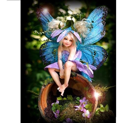 DIY diamond painting full diamond cross stitch living room bedroom dining room painting green wild elf decorative painting