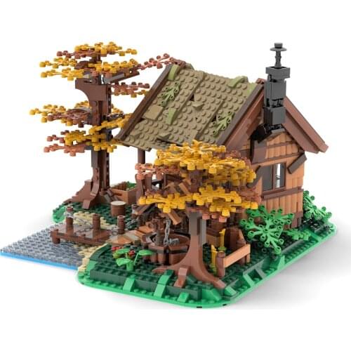 MOC-64694 Authorized 1371Pcs Country Style Street View Building Toys Tree House Building Bricks Sets (Designed By Gr33tje13)