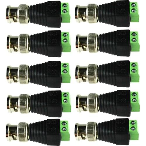 Free Shipping 10PCS BNC CCTV Connectors for AHD Camera CVI Camera TVI Camera CCTV Camera Coax/Cat5/Cat6 Cables