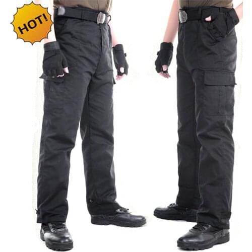 High quality 2021 Commando male loose tactical combat trousers black pants overalls warfare security camouflage Cargo pants