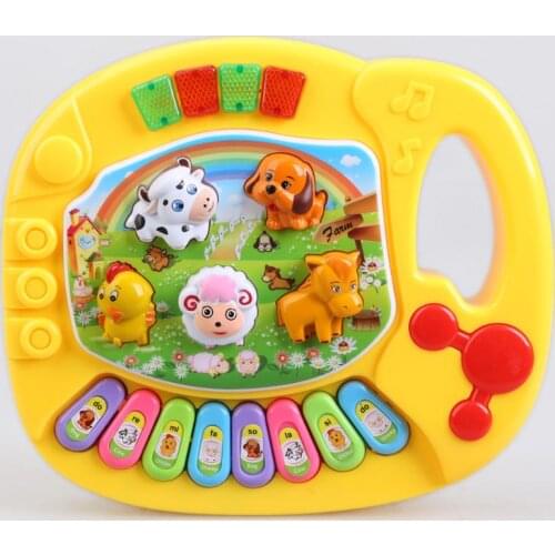 Baby Piano Musical Toys for Children Kids Musical Educational Piano Cartoon Animal Farm Developmental Baby Toy Toys Random Color
