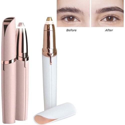 Electric Eyebrow Trimmer Women Mini Eyebrow Shaver Instant Painless Face Brows Hair Remover Epilator Portable Razor Hair Removal
