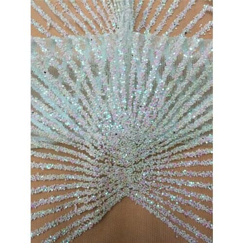 Colorful glitter sequins lace with sequins french design silver glitter sequins fabric top quality sequin fabric for dress