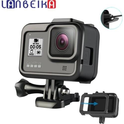 LANBEIKA for Gopro Hero 8 Frame Case Border Protective Cover Housing Mount Base for Go pro Hero8 Gopro8 protection Accessory