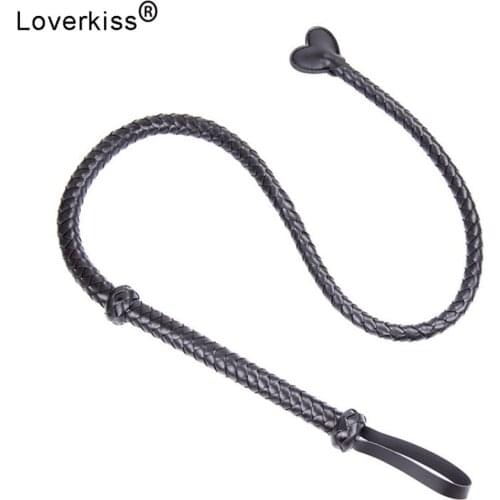 Loverkiss 130cm Long Faux Leather Whip Bdsm Women Toys Sex Whip Fetish Bondage Restaints Flogger Whips Sex Tools Erotic Toys