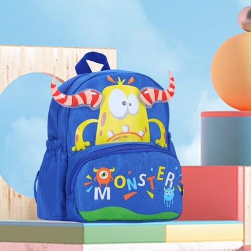 Cute Maverick Childrens SchoolBag 1-3 Year Old Boys And Girls Kit Monster Cartoon Mini Baby Shoulder Bag canvas backpack school