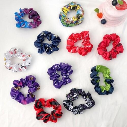 Miss Cute fashion Women Silk Scrunchie Elastic Handmade Multicolor Hair Band Ponytail Holder Headband wholesale Hair Accessories