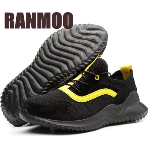 2021 Men Safety Shoes Boots Breathable Work Shoes Puncture-Proof Steel Toe Anti-smashing Lightweight Breathable Anti-static