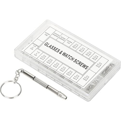 NICEYARD Micro Repair Tool Set Screws Nut and Screwdriver For Glasses Sunglass Watch Spectacles Phone Tablet Stainless Steel