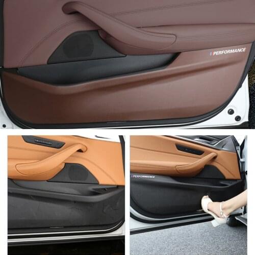 Car Door Anti-kick Pad Sticker Ultra-thin leather PVC Door Protection Side Edge Film For 18 BMW 5 Series 528 530 540 Accessories