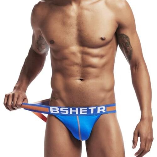 New Mens Low-waist Underwear Mens U-convex Cotton Low-waist Briefs Sexy Breathable Solid Color Thong Cotton Underwear