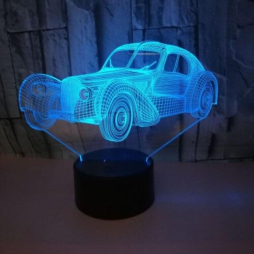 New Car Usb 3d Night Light Old Car Novelty Creative Touch Table Lamp Childrens room decoration 3D Lighting Desk Lamp