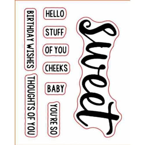 Sweet Sentiments Transparent Clear Silicone Stamps For DIY Scrapbooking Cards Making Craft Supplies New 2019