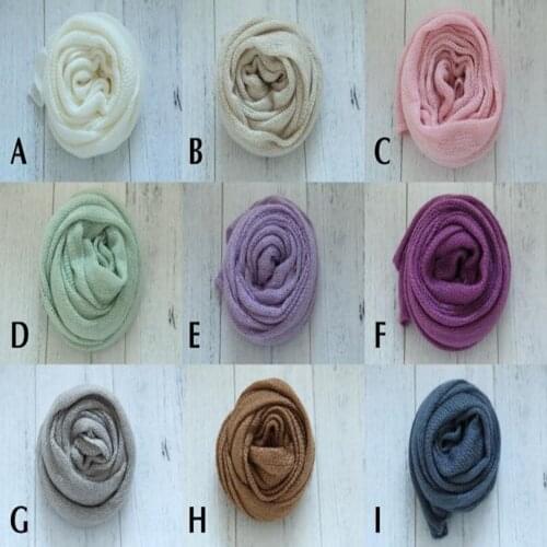 Stretch Wrap Fabric Mohair Baby Swaddle Cocoon Baby Wrap Props Layer Fabric Newborn Sawddle Cocoon Infant Swaddle Blanket Props