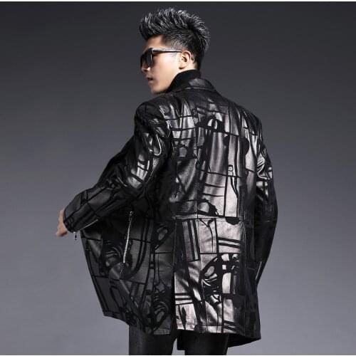 Luxury Genuine Leather Windbreakers Men Brand Fashion Single Breasted Sheepskin Medium Long Coat Business Outerwear Plus Size