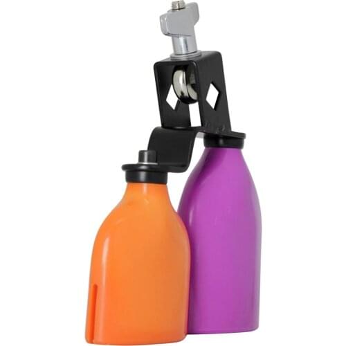 Sambago Bell Percussion Jam Block Latin Music Cowbell High Low Sound Wooden Fish Knocker Drum Part Accessories