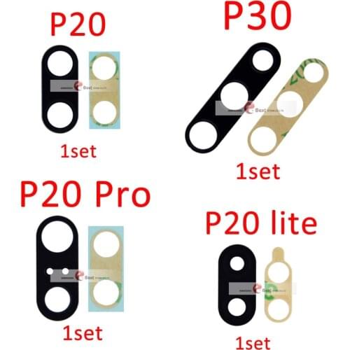 1set Rear Back Camera Glass Lens For Huawei P20 Lite P20 pro P30 With Adhesive Sticker Repair Parts