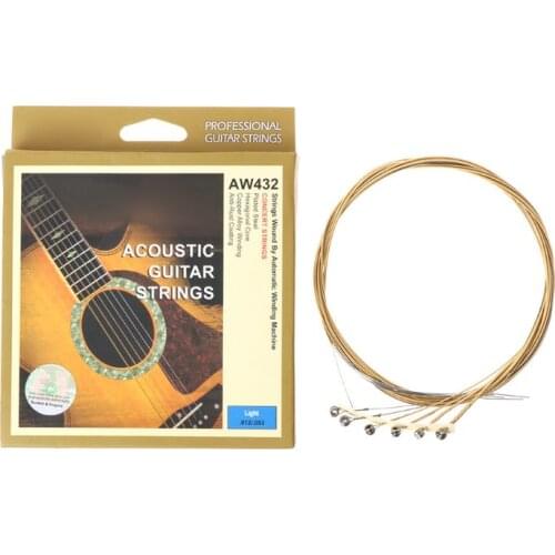 1 Set Alice AW432 Acoustic Guitar Strings 011-052 Super Light , 012-053 Light Copper Alloy Wound Anti-Rust Guitar accessories