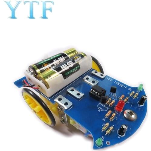 1set D2-1 Intelligent Tracing Smart Car Chassis Kit Trace Intelligent Track Line Car Fun Electronic Production DIY Kit Practice