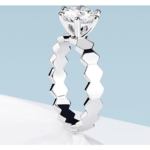 Real 925 Sterling Silver Womens Ring Honeycomb Unique Trendy Classic Luxury Wedding Engagement Party Gift Fine Jewelry Cute