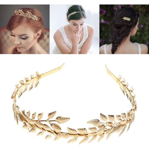 1 PC Vintage Elegant Wedding Metal Hair Headbands Alloy Women Hairbands Fashion Gold Leaf Butterfly Hair Accessories Jewelry