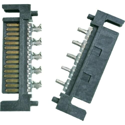 10pcs/lot 15pin SATA male soldering plug socket jack connector PC computer MOD DIY