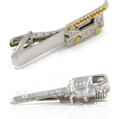 10pcs/lot Creative Crane Hoist Tie Clips Hoisting Fire Truck Tie Pin Bars Mens Jewelry Accessory Gift