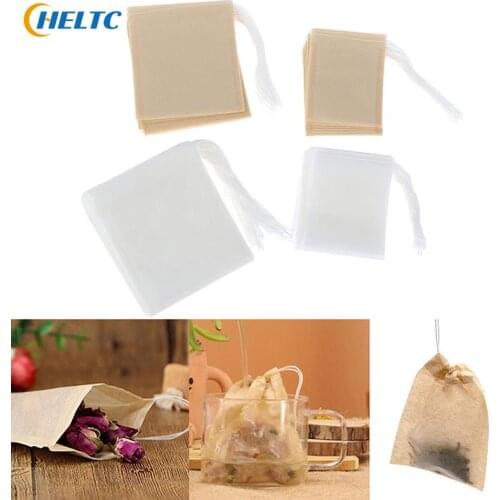 100Pcs/Lot Drawstring Teabags for Herb Loose Tea Empty Tea Bags With String Heal Seal Filter Paper For Herb Loose Tea Infuser