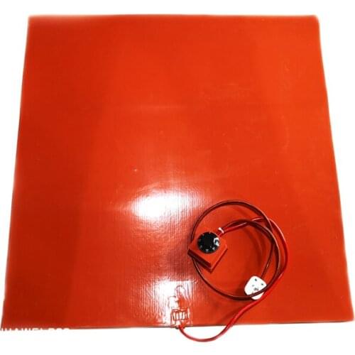 240V 2000W 800*800*1.5mm Silicone Heater for 3D Printer dial thermostat on wire 1000mm lead wire