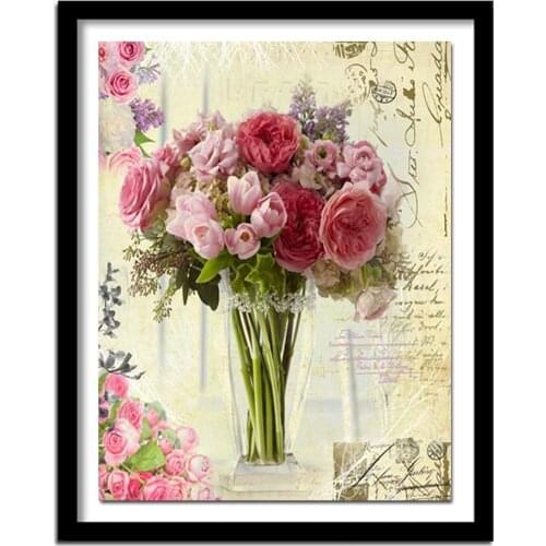 5d diamond painting,embroidery diamond,pink flower,diamond embroidery flowers,rose,painting rhinestone