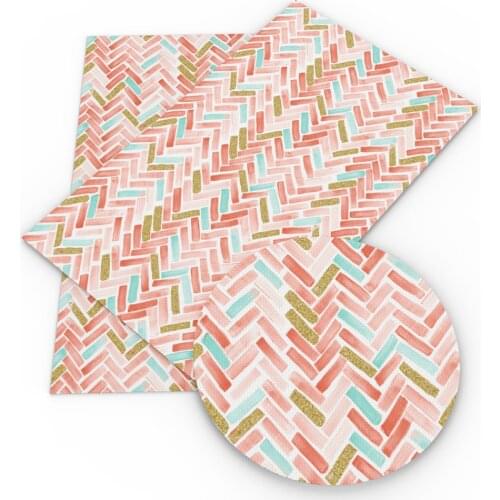 David accessories 20*33cm Flower Dots Heart Star Faux Synthetic Leather Fabric, DIY Decorative Hairbow Bag Crafts,1Yc6451