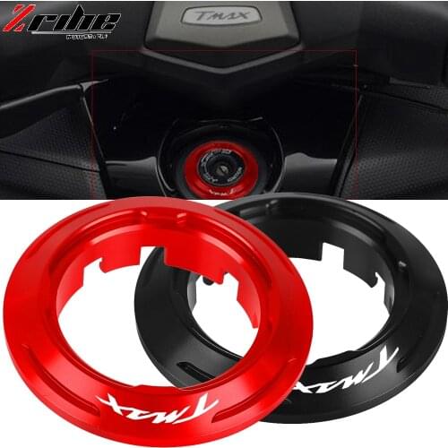 Motorcycle Accessories CNC Aluminum Ignition Key Switch Protector Ring For Yamaha TMAX TMAX530 TMAX 530 T-MAX 530 2013 2014 2015
